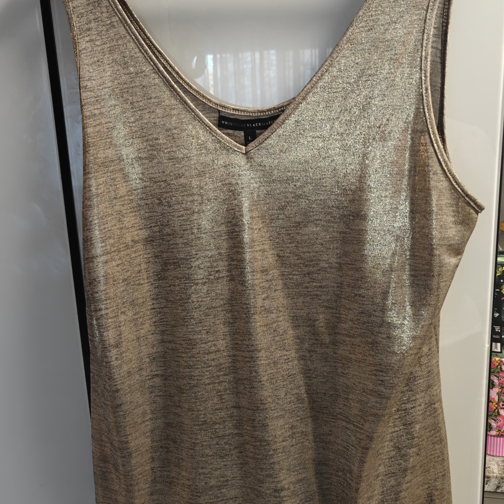 Metallic Gold Sleeveless Top